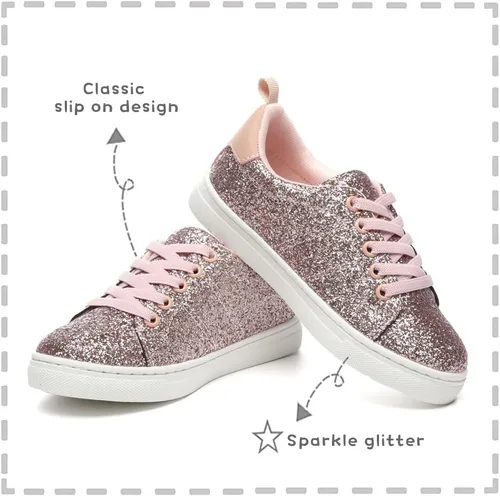 Miniatura 2 de Bernal Zapatos deportivos con purpurina brillante para niñas, zapatos para caminar para niñosniños, zapatos casuales para la escuela