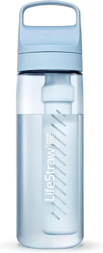 Miniatura 16 de LifeStraw Serie Go – Botella de filtro de agua sin BPA para viajes y uso diario, elimina bacterias, parásitos y microplásticos, mejora el sabor, 1L