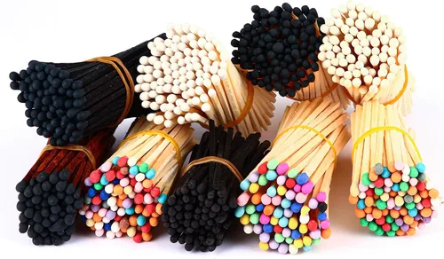 Miniatura 5 de 150 fósforos decorativos blancos de 3 pulgadas, fósforos largos de madera para decoración del hogar, regalos, accesorios y eventos, fósforos largos