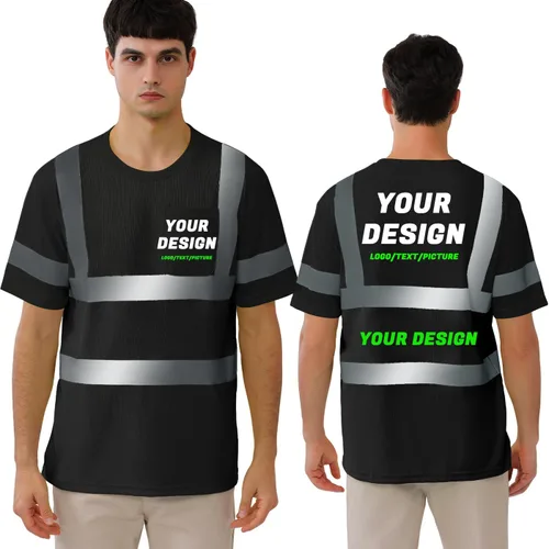 Miniatura 7 de BeautyWill Camisa de seguridad con logotipo personalizado Hi Vis Class2 Camisa reflectante de alta visibilidad con bolsillo Camisa de trabajo