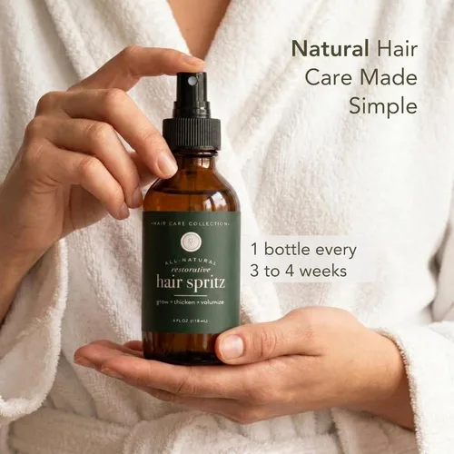 Miniatura 6 de Rowe Casa Organics Spritz reparador natural para el cabello con hamamelis y aceites esenciales terapéuticos, voluminizador de cabello hecho a mano