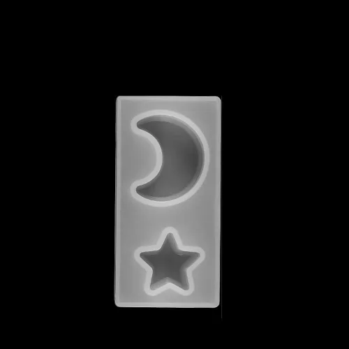 Miniatura 9 de Molde de silicona de resina hecha a mano con forma de pata, de oso de delfín, corazón, luna, estrella, para hacer joyas, suministros de moldes