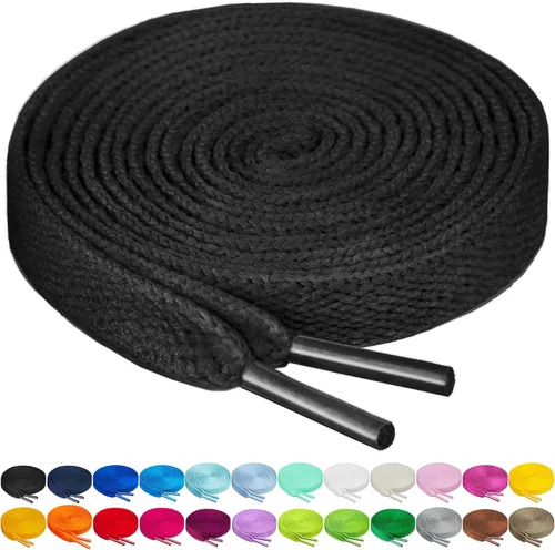 Birch Cordones en 27 colores, cordones planos de 516 pulgadas en 4 longitudes diferentes