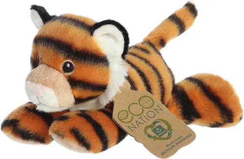 Aurora® Animal de peluche Eco Nation™ Eco Softies™ de tigre hecho responsablemente, ideal para aventuras de juego, perfecto para cumpleaños o
