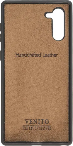 Miniatura 5 de Venito Lucca - Funda de piel compatible con Samsung Galaxy Note 10 (6,3 pulgadas), extra segura, con cubierta trasera acolchada, cocodrilo negro
