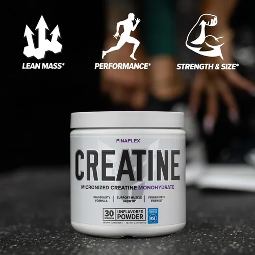 Miniatura 5 de FINAFLEX Creatina pura, sin sabor, 5.3 onzas, promueve la fuerza muscular, el tamaño y el rendimiento, monohidrato de creatina micronizado 100%