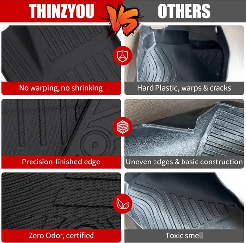 Miniatura 5 de Alfombrillas de Piso Compatibles con Ford Explorer 2020-2026 de 6 Asientos, Alfombrilla de Maletero, Forro de Carga TPE, Protector de Asiento
