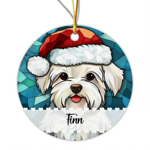 Miniatura 30 de Chow Chow - Adorno decorativo para árbol de Navidad 2026, adorno personalizado para sombrero de Navidad, regalo de adornos de Navidad para perros