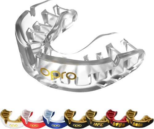 Miniatura 16 de OPRO Protector bucal Gold Level - Protector bucal moldeable con ajuste cómodo de primera calidad y protección multicapa para boxeo, artes marciales