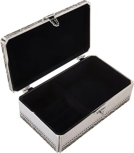 Miniatura 2 de Joyero de plata antigua con cerradura con joyas