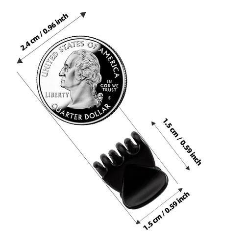 Miniatura 3 de 45 mini pinzas negras para el cabello, ideales para diseñar peinados de niños y adultos, decoración de moños, flequillo de pino, clips de sujeción