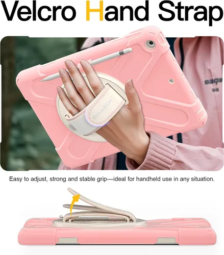 Miniatura 8 de BRAECN Funda para iPad de 9ª/8ª/7ª Generación, Funda Resistente a Prueba de Golpes con Protector de Pantalla, Soporte para Lápiz, Soporte para Tapa