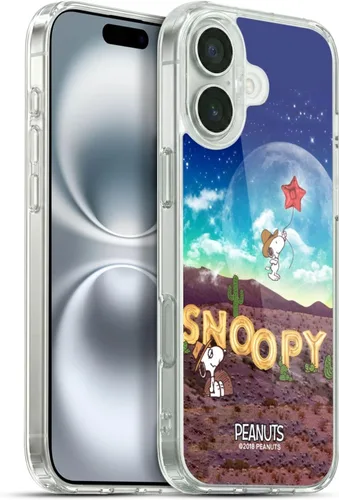 Miniatura 71 de Head Case Designs Funda de gel con licencia oficial de Peanuts Nebula Cactus Needles Snoopy Space Cowboy [protección de grado militar] compatible