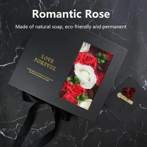 Miniatura 7 de Caja de dinero para regalo en efectivo - Caja de regalo de flores de lujo con tirador de dinero y tapa con flor y lazo, caja de regalo única
