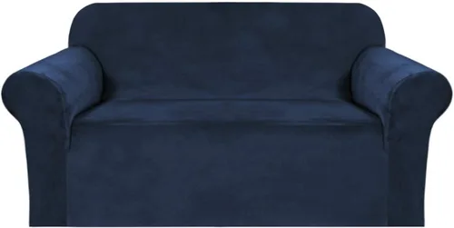 Miniatura 40 de H.VERSAILTEX Funda de terciopelo elástico para sillón, funda para sillón de 1 cojín para sala de estar, funda de muebles hecha de terciopelo grueso