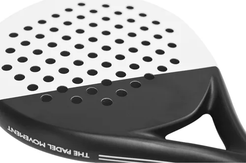 Miniatura 2 de LAPAT Raqueta de pádel con bolsa de cubierta, superficie de carbono con espuma viscoelástica EVA, raquetas de pádel ligeras, tenis POP White Seúl