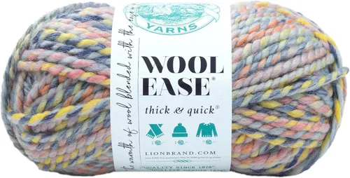Miniatura 163 de Lion Brand Yarn - Ovillo de lana Wool-Ease Thick & Quick color fuerza aérea