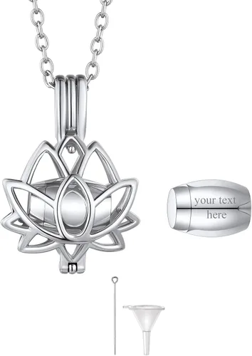 Miniatura 255 de FindChic Collares personalizados con urna para cenizas, barra vertical, gato, luna, reloj de arena, garra de perro, acero inoxidable, chapado en oro