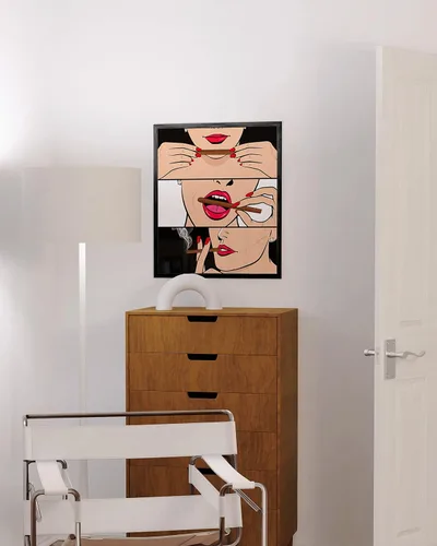 Miniatura 4 de Haus and Hues - Póster decorativo para pared con diseño de ahumador con rodillos negros, decoración de habitación de dormitorio, estilo retro