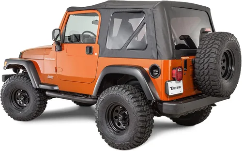 Miniatura 11 de TACTIK Solo Tejido de Reemplazo de Techo Blando - Se Ajusta a Jeep Wrangler TJ 1997-2006 - Techo Blando de Tejido a Medida con Ventana Lateral