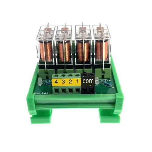 Miniatura 8 de Módulo de interfaz de relé de montaje en carril de 4 canales AC/DC 24V Relé de potencia enchufable PNP NPN SPDT 16A, G2R-1-E
