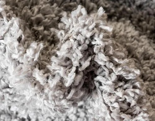 Miniatura 7 de Unique Loom Davos Shag Collection Alfombra de Área - Sólida (5 pies 3 pulgadas x 8 pies Oval, Sterling)