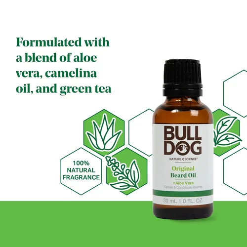 Miniatura 2 de Bulldog Mens Skincare and Grooming , Aceite de aceite original de los hombres. Oz, cuidado de barba, sin perfume, 1 fl oz