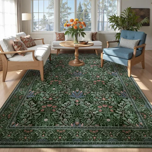 Miniatura 26 de Alfombras lavables con estampado de insectos 5x7, alfombras suaves para sala de estar, alfombra ultradelgada antideslizante moderna para dormitorio