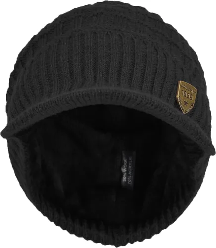 Miniatura 2 de Janey&Rubbins Gorro de punto diario con orejeras con forro polar y calavera