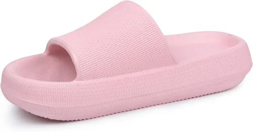 isixfus Sandalias Cloud para mujeres y hombres Pantuflas acolchadas antideslizantes para baño sandalias acolchadas con suela gruesa para interiores