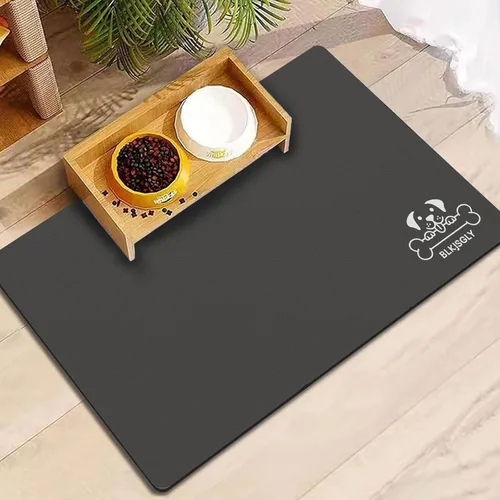Miniatura 13 de Tapete de 12"×20" para comida de perro - Tapete absorbente para comida y agua, sin manchas, secado rápido, tapete para cuenco de gato, tapete