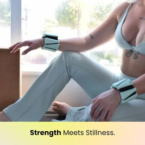 Miniatura 9 de OmWeights: pesas de muñeca y tobillo para mujeres y hombres, eleva tus entrenamientos con brazaletes pesados, pesas de tobillo para cardio, yoga