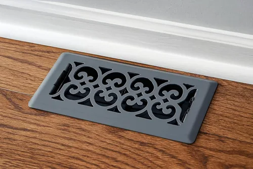 Miniatura 4 de Registro victoriano de piso de 4 x 10 pulgadas en acabado gris granito - Cubiertas de ventilación para piso del hogar - Cubiertas decorativas