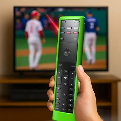 Miniatura 3 de Paquete de 4 fundas para VIZIO XRT136 / XRT140 Smart TV con control remoto de silicona con cordón que brilla en la oscuridad, morado, azul, verde