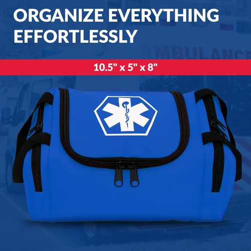 Miniatura 4 de Dixie EMS Dixigear Bolsa Vacía de Primer Respondedor II 10.5" x 5" x 8" - Azul