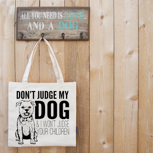 Miniatura 8 de Pet Studio Art Bolso tote Don't Judge My Dog Perro