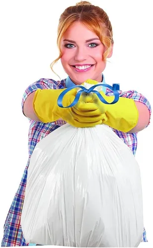 Miniatura 4 de Ultrasac Bolsas de basura perfumadas frescas con cordón blanco de 8 galones de 0.7 milésimas de pulgada de pulgada de grosor – 22 x 22 pulgadas