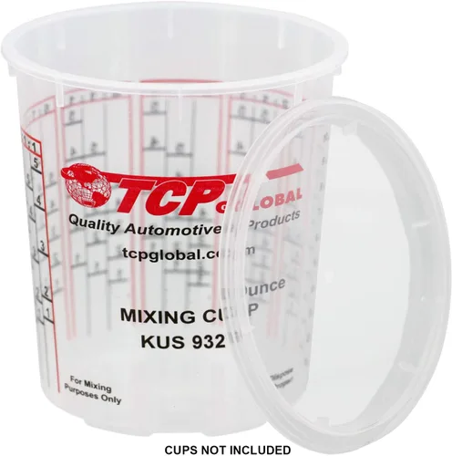 Miniatura 4 de Custom Shop Tapas para tazas mezcladoras de pintura (caja de 50) tamaño de cuarto de galón, se adapta exclusivamente a Custom Shop/TCP Global Cups
