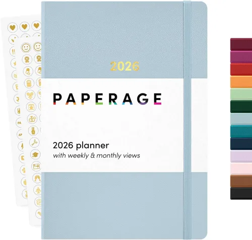 Miniatura 15 de PAPERAGE Agenda semanal y mensual 2026, 12 meses (enero de 2026 a diciembre de 2026), 5.6 x 8 pulgadas, agenda 2026 de tapa dura con hojas semanales