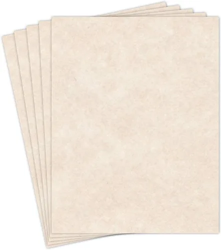 Miniatura 12 de Papel de cartulina reciclada de pergamino natural, ideal para artes y manualidades, invitaciones, menús de restaurantes, tarjetas de felicitación