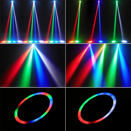 Miniatura 2 de Mini luz de cabeza móvil, 30 W, luces LED compactas para escenario, haz de cabeza móvil con efectos de halo, control remoto/DMX512/control de sonido