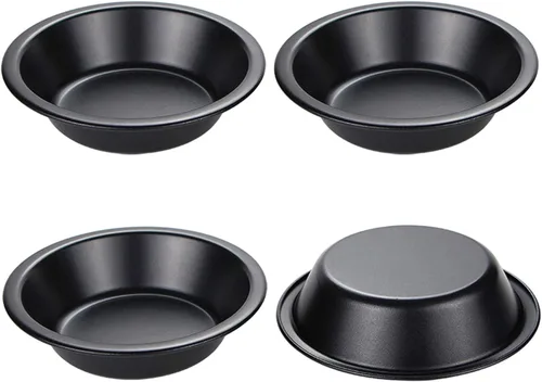 Webake Mini moldes para tartas de 5 pulgadas, paquete de 4 moldes redondos antiadherentes para hornear pan y carne para horno y olla instantánea,