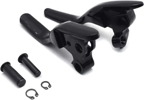 Miniatura 3 de HongK- 1 juego de palancas de mano cortas de embrague de freno negro compatibles con H-D 2008-2013 Touring Trike motocicleta reemplazo de aluminio