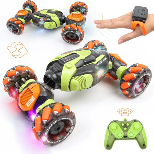 FUNiOi Coche de acrobacias RC con detección de gestos – Juguete de deriva remoto y controlado a mano para niños de 5 a 7 años, 6 a 8, 9, 10, 11 y 12