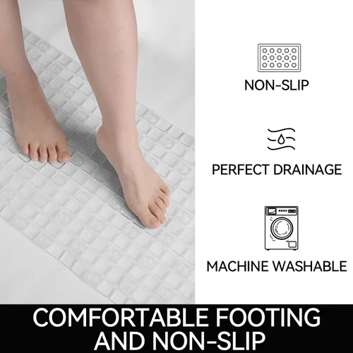 Miniatura 4 de Hargiis Tapete antideslizante para bañera, tapete de ducha antideslizante, tapete de secado rápido, tapete antideslizante para bañera, piso, baño