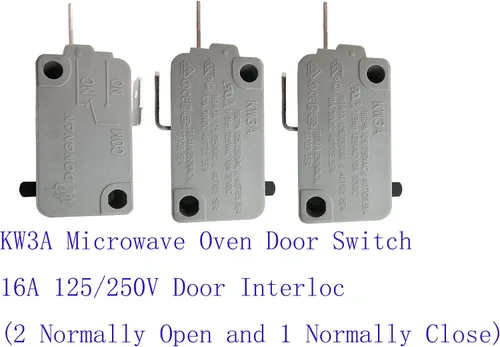 Miniatura 2 de Interruptor de puerta de horno de microondas KW3A 16A 125/250V Interbloqueo de puerta (2 normalmente abiertos y 1 normalmente cerrado)