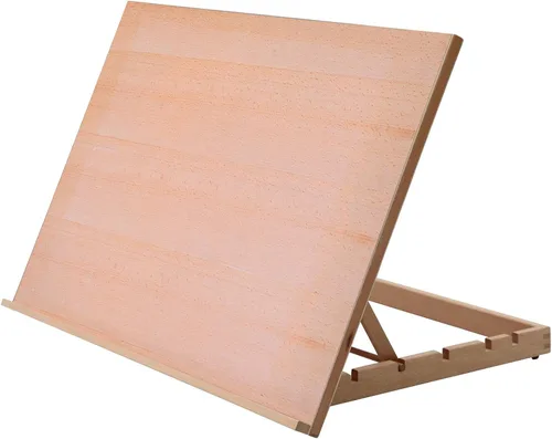 Miniatura 10 de Falling in Art - Caballete de mesa de madera con 5 posiciones, para dibujo y bocetos, 16 1/2 pulgadas por 12 1/8 pulgadas