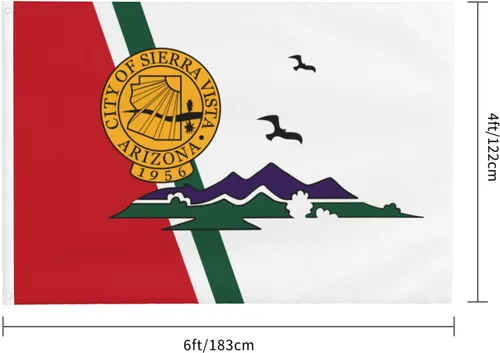 Miniatura 3 de Bandera de Sierra Vista, bandera de Arizona, 4 x 6 pies, banderas de doble cara para exteriores, bandera duradera para decoración del hogar, patio