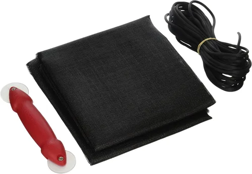 Prime-Line P 7541 Kit de reparación de puerta mosquitera con herramienta rodante – Reemplaza la pantalla en ventanas o puertas de patio, paño de