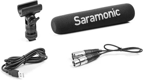 Miniatura 2 de Saramonic SR-TM7 Super-Cardioid Broadcast XLR Shotgun Micrófono condensador con batería recargable incorporada, cápsula de 15 pulgadas, filtro